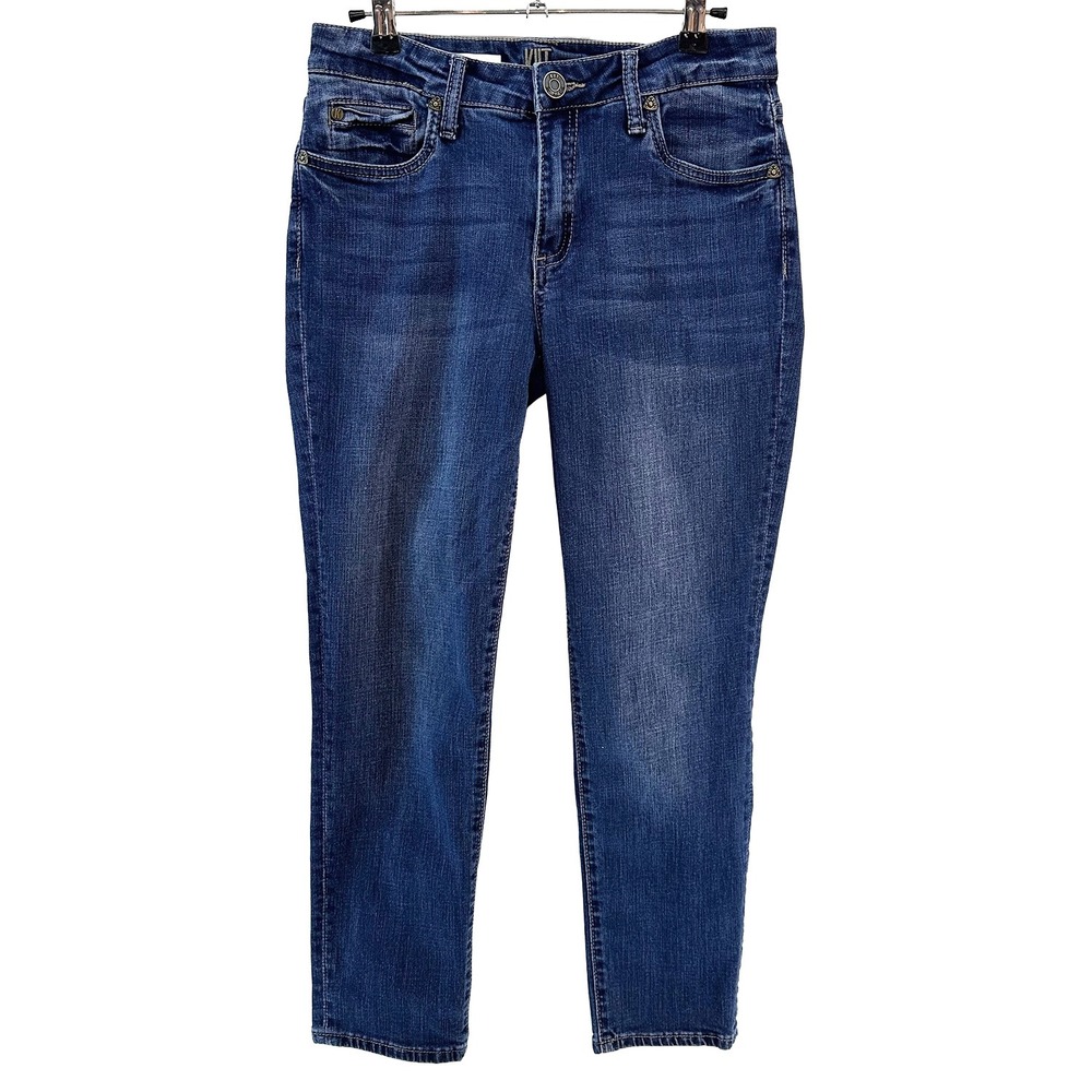 KUT FROM THE KLOTH Katy Ankle Straight Leg Jeans • 2 • blue denim